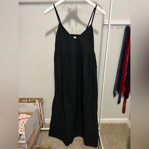 NWT Black Maxi Sundress with Spaghetti Straps